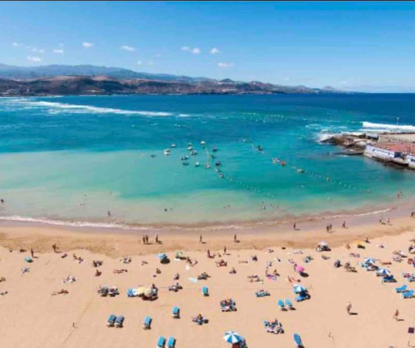לאס פאלמס דה גראן קנאריה 2 Bedrooms Flat 50 Mts Away From Las Canteras Beach מראה חיצוני תמונה